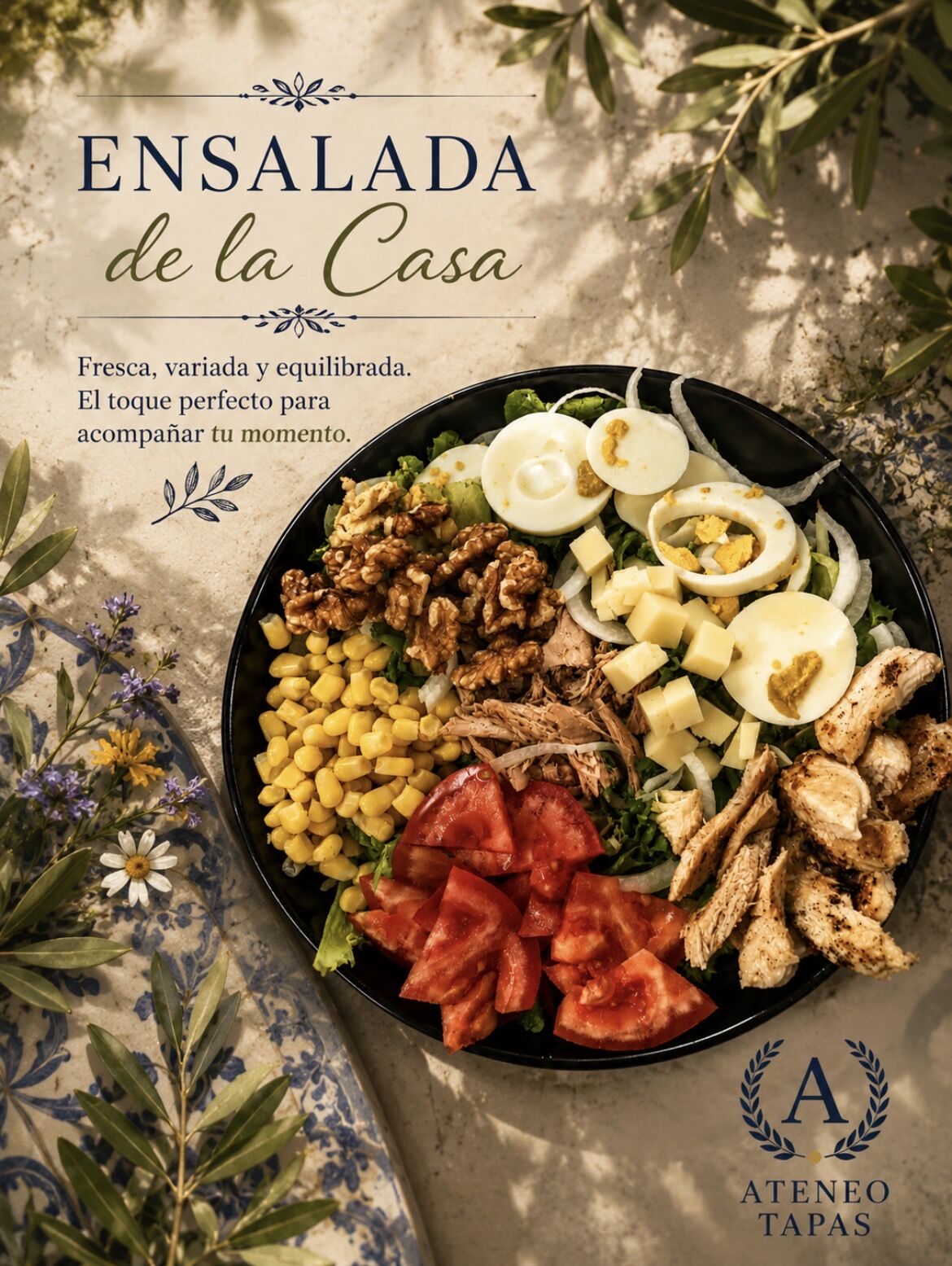 Plato ensalada de la casa