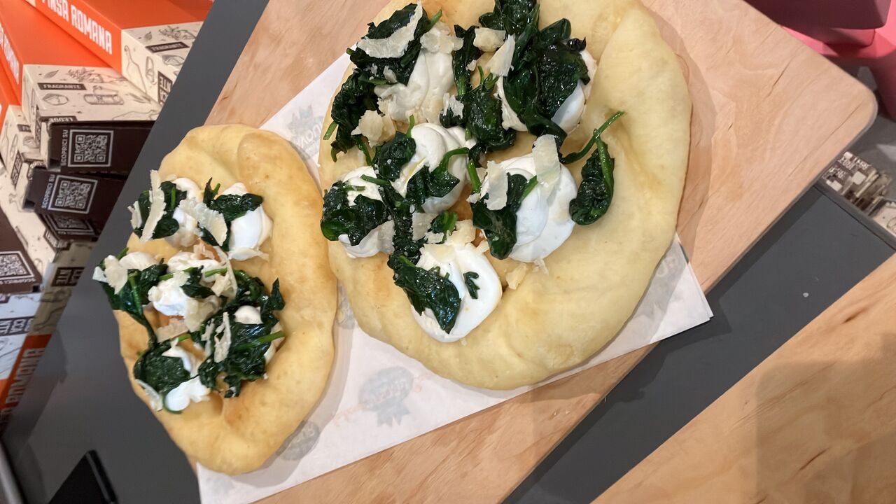 Pizza fritta Ricotta & Spinaci 