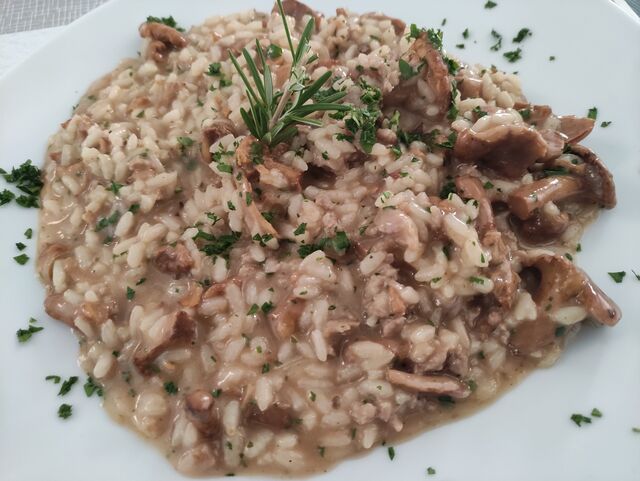 Risotto funghi e slasiccia