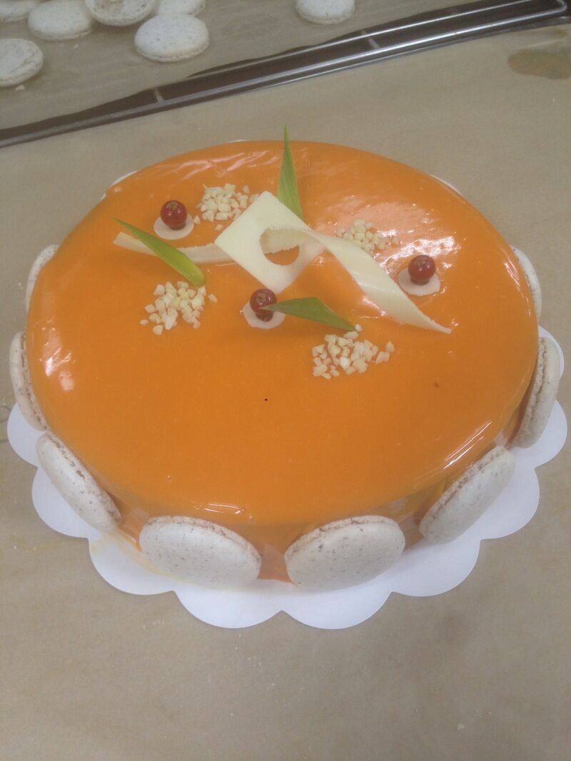 Entremet praliné passion 