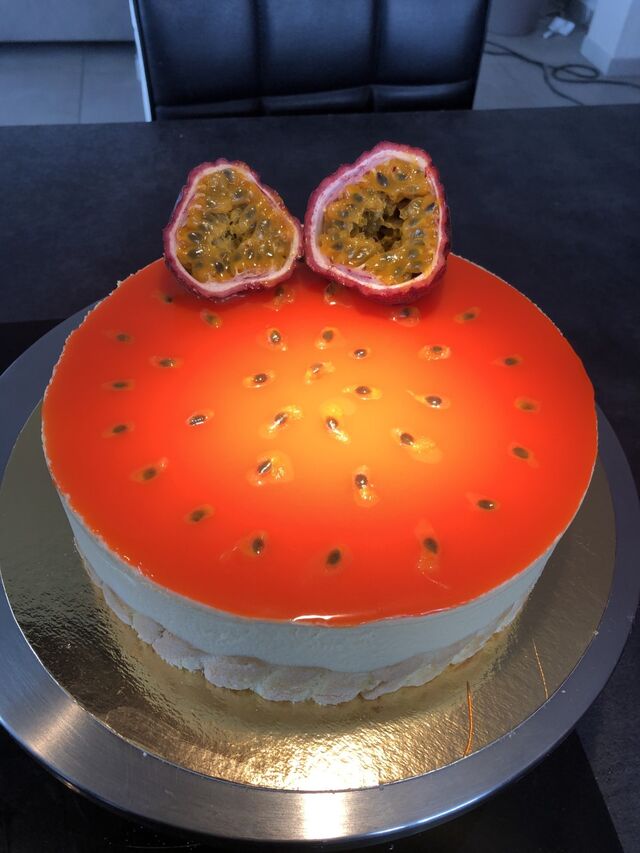 entremet passion/framboises