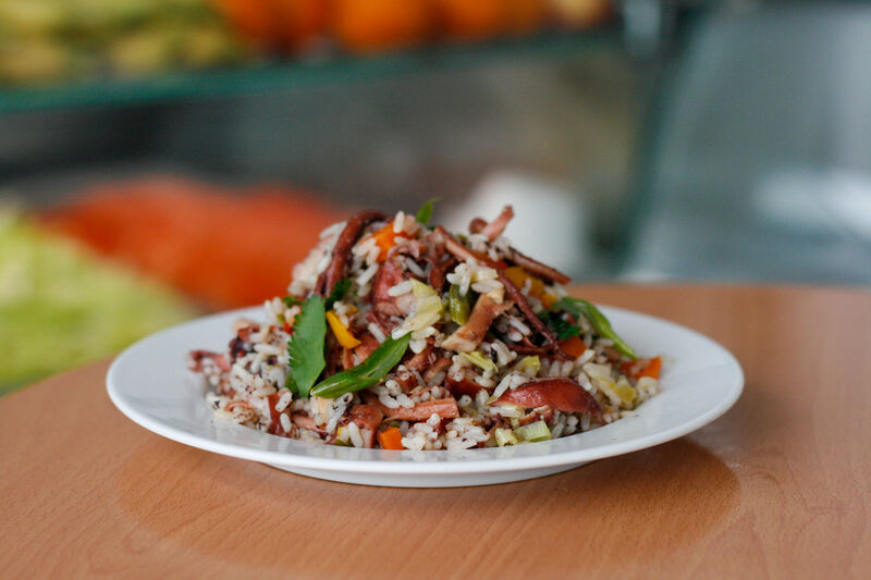 Arroz de polvo à primavera