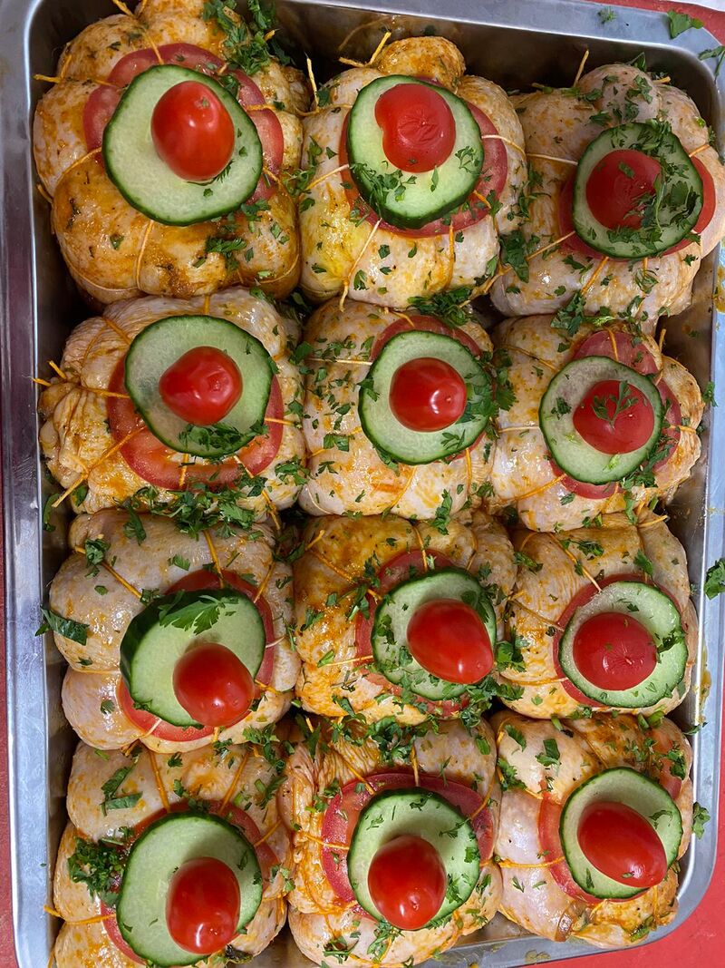 Paupiettes de cuisse de poulet désossée farcis 