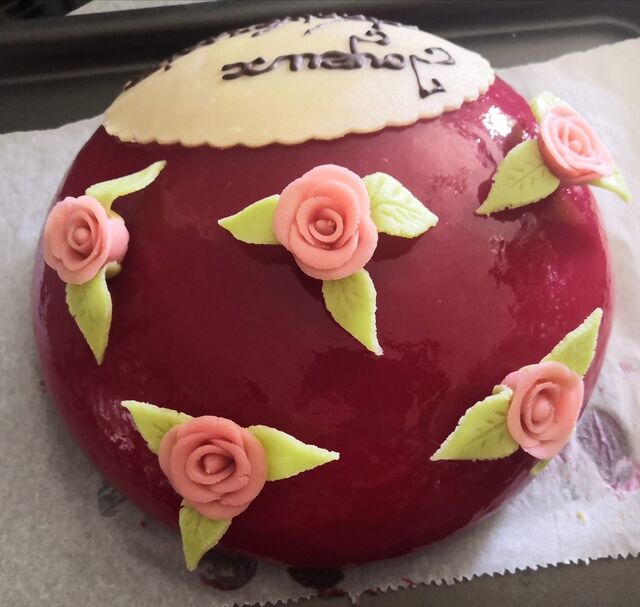 Entremet framboise