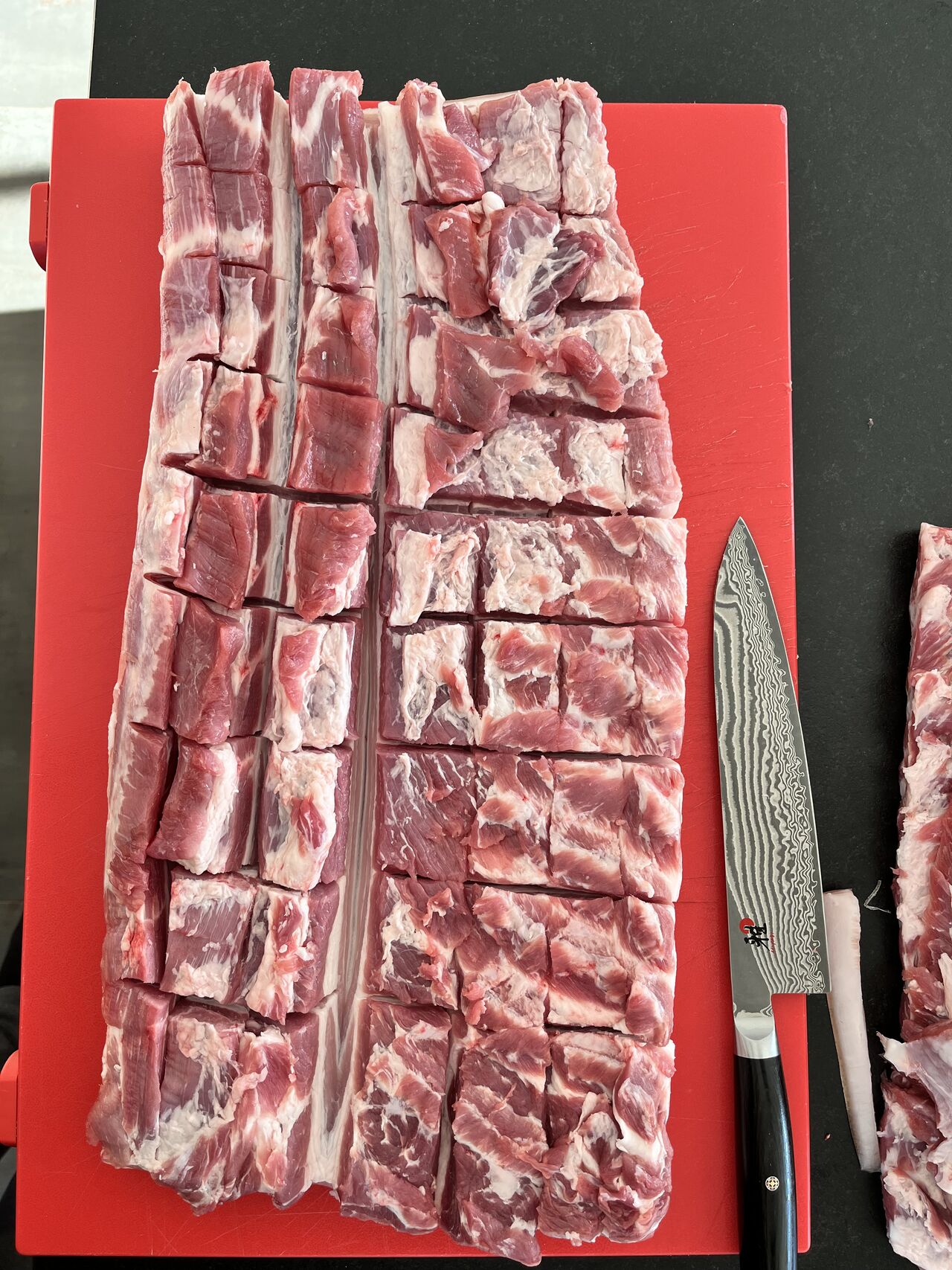 Préparation de la poitrine roulée