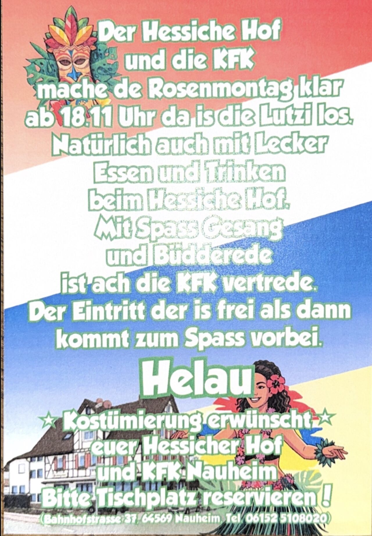 Rosenmontag 16 Februar 2026