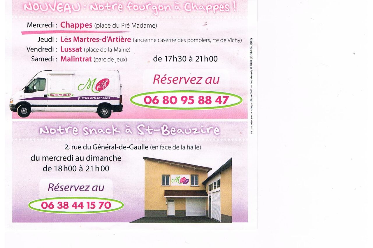 M pizza vous accueille a deux endroits