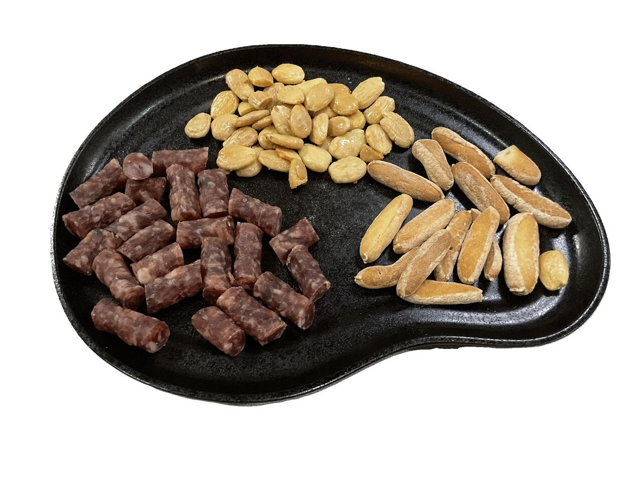 Salchicha seca con almendras