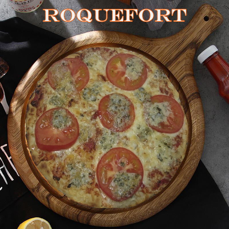 Tomate Base, Queso, Roquefort y Tomate Natural.