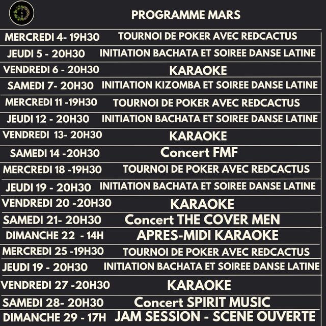 Programme de mars 2026