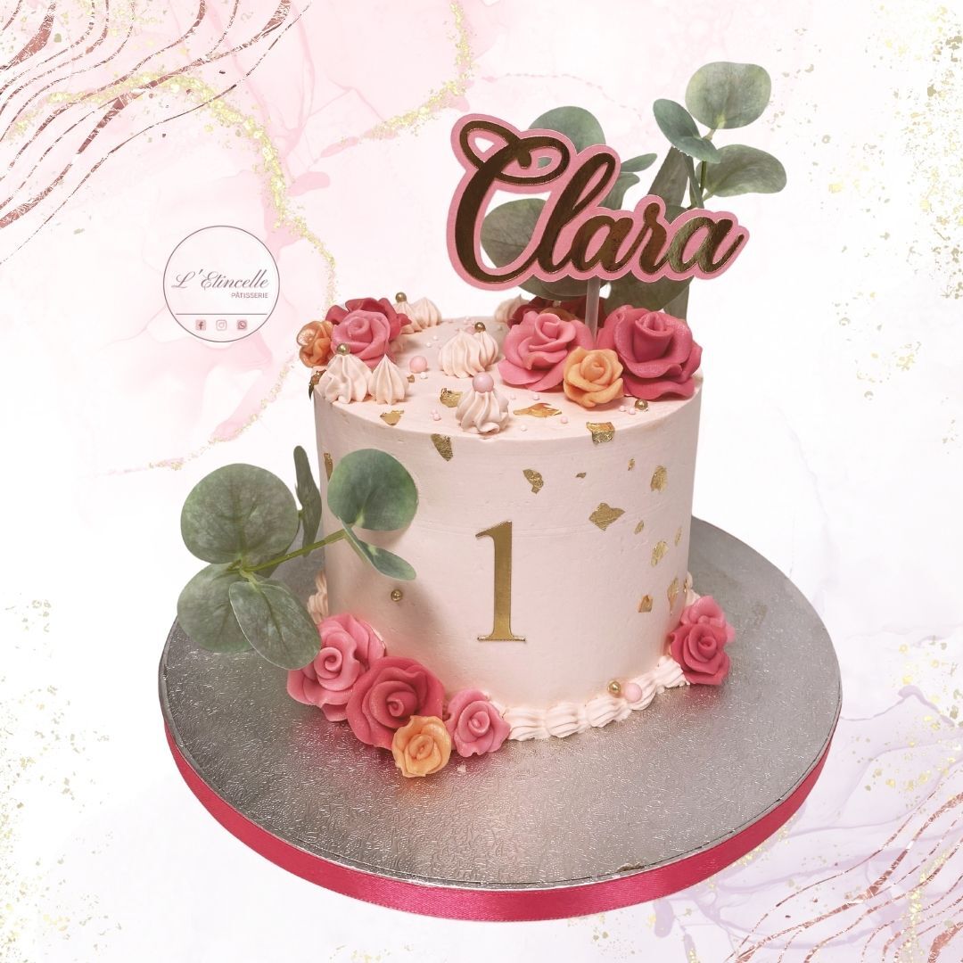 Gâteau tendres fleurs