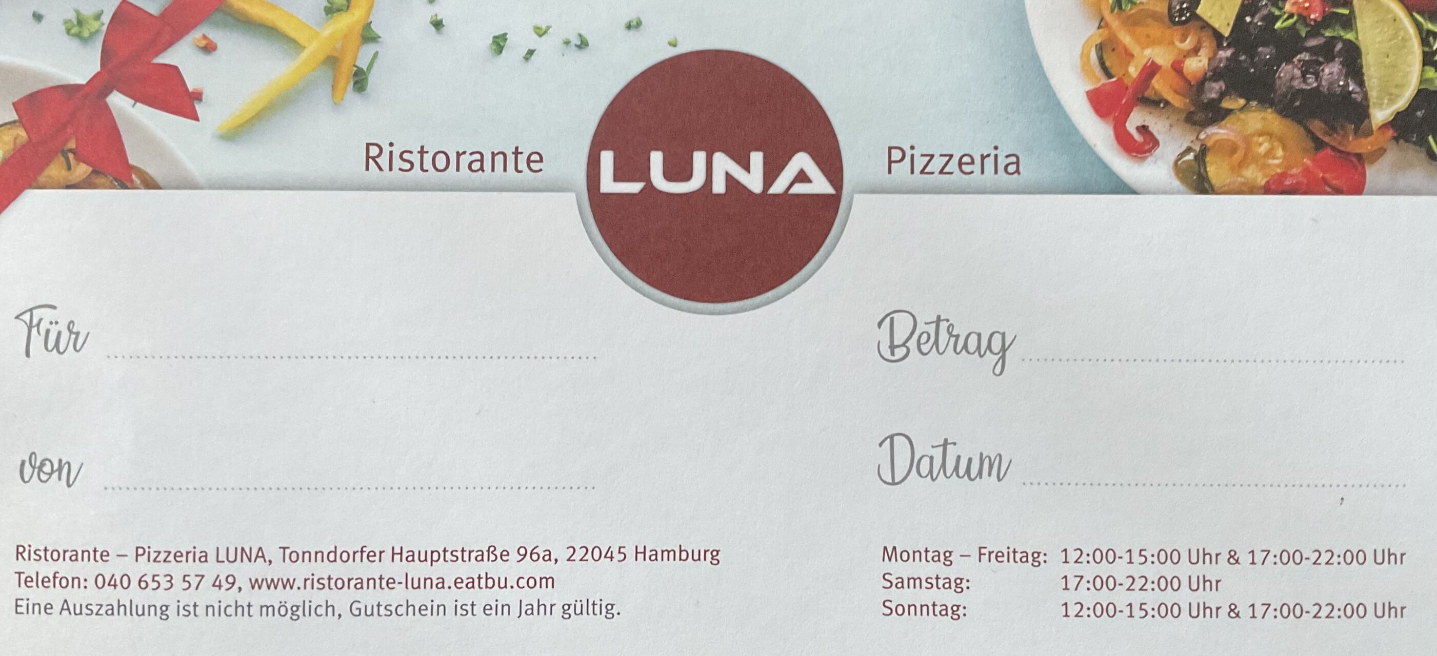Ihr persönlicher Geschenkgutschein
