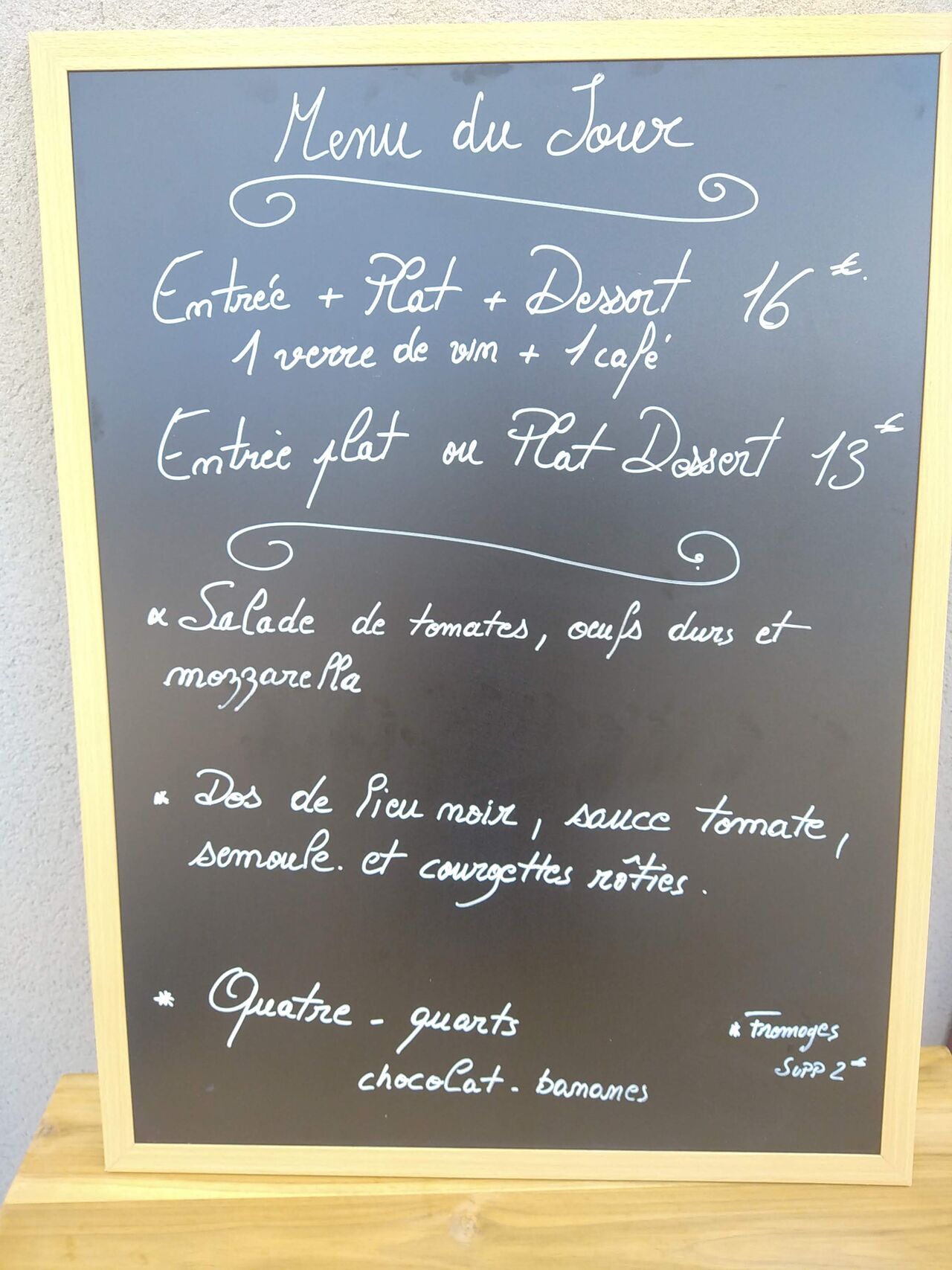 exemple de menu du jour