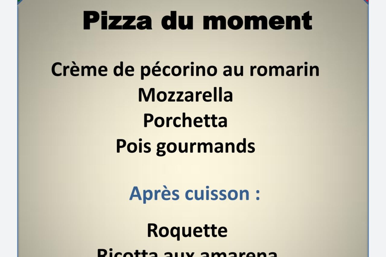 Pizza du moment