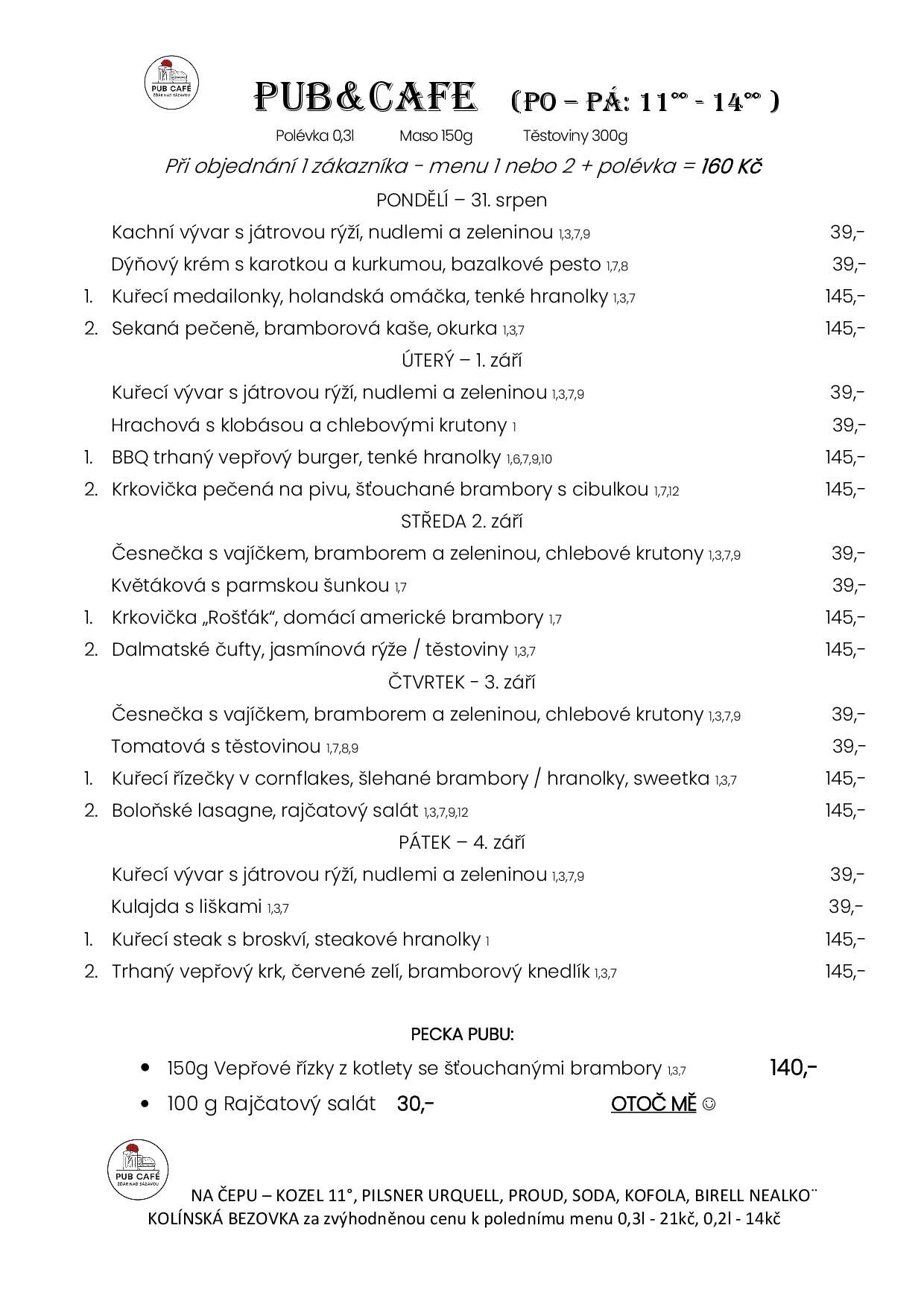 DENNÍ MENU od 31. SRPEN