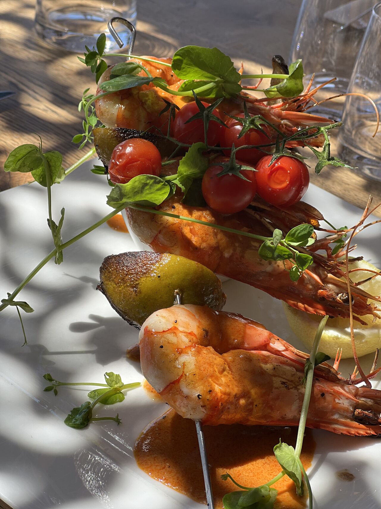 Brochette de Gambas aux épices