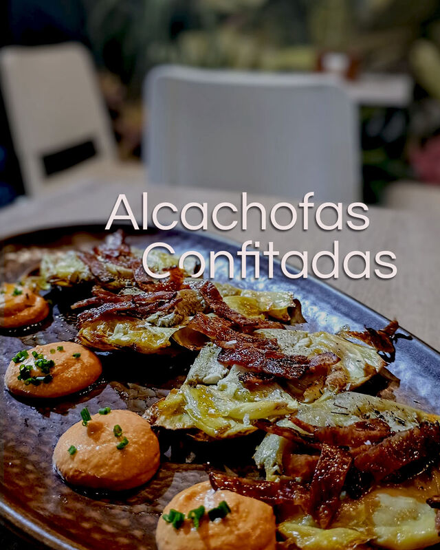Alcachofas confitadas