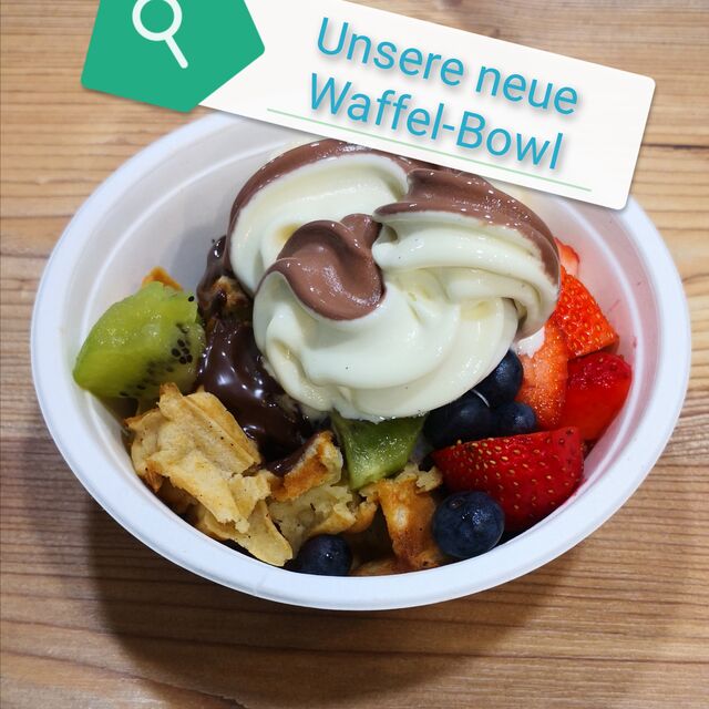 Stelle Deine Waffle-Bowl so zusammen, wie Du möchtest!
Frische Früchte, Eis oder Toppings....
GIBT´S AB SEPTEMBER WIEDER