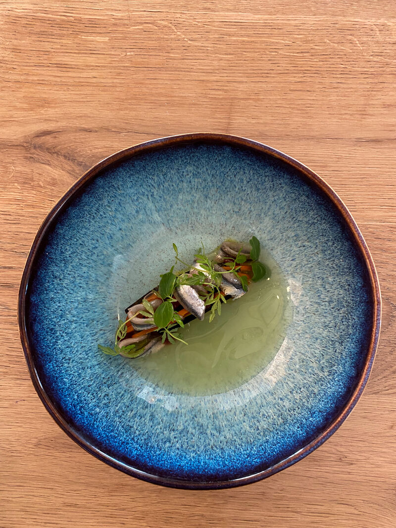 Anchois, Concombre, Abricot