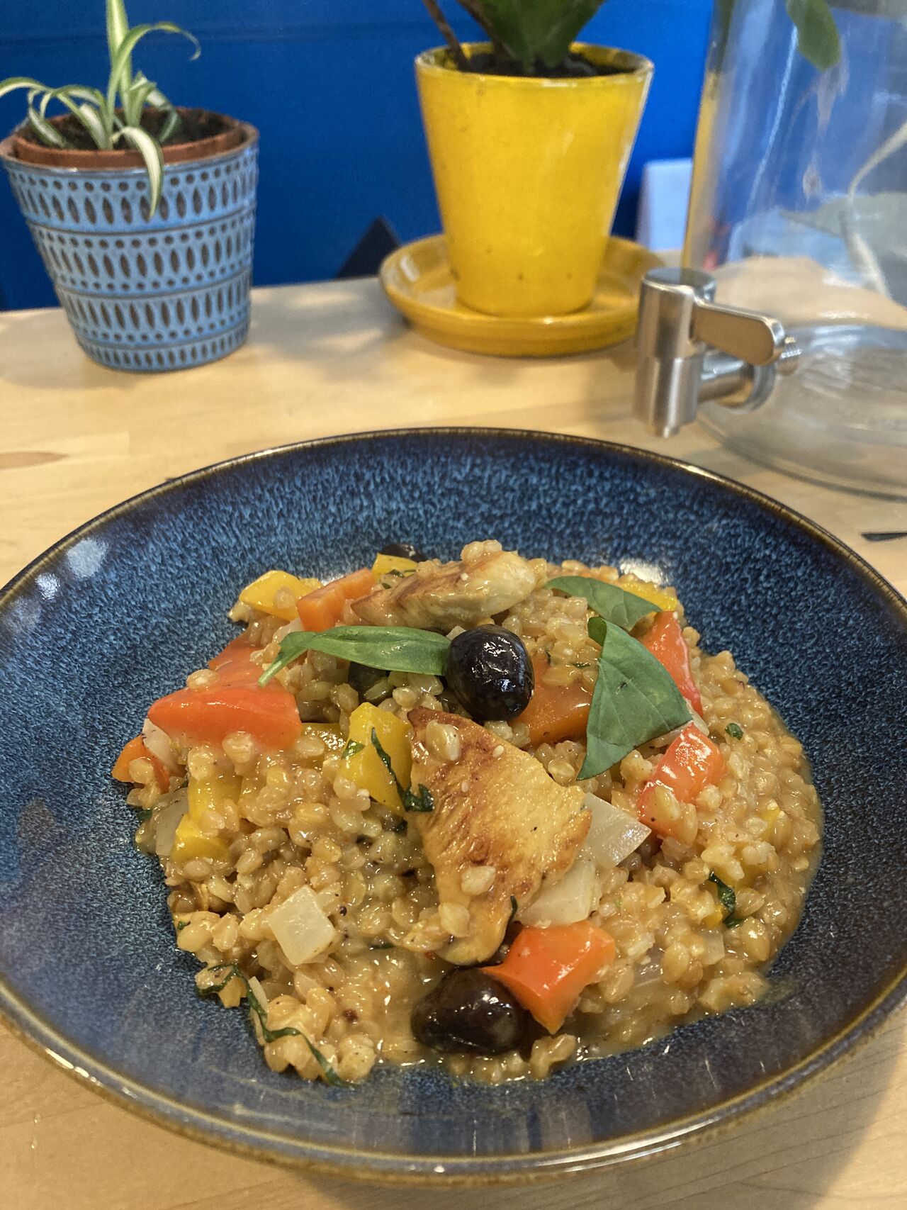 Risotto de petit épeautre, olives taggiasche