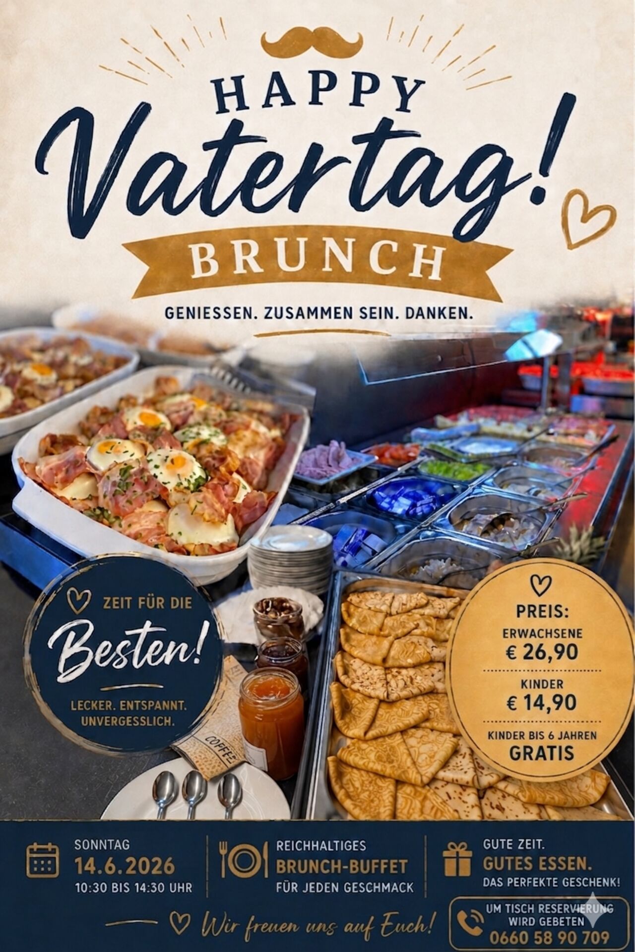 Vatertags-Brunch! Ein Hoch auf unsere Helden!
