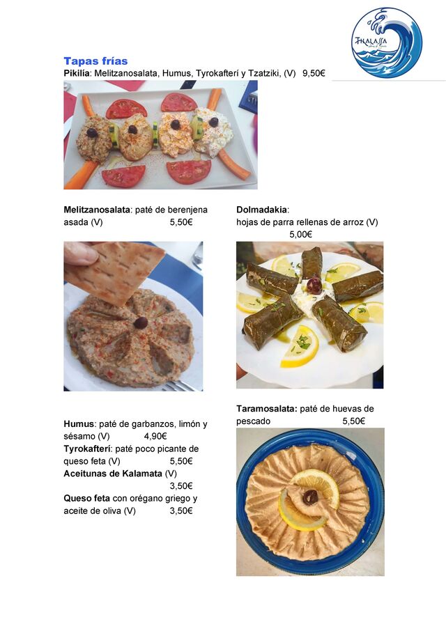 Tapas frías Thalassa