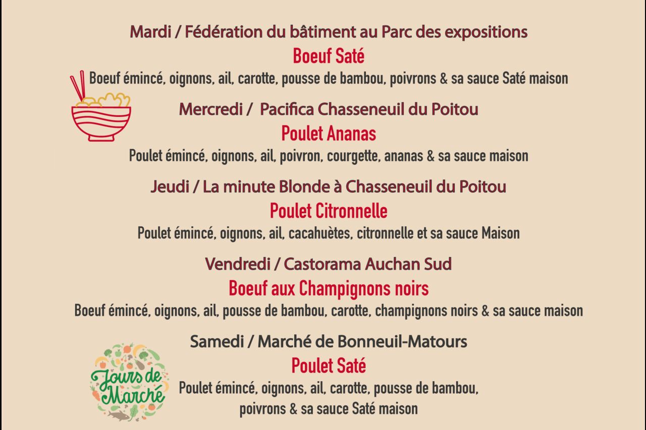 Semaine du 30 mai au 03 juin 2023