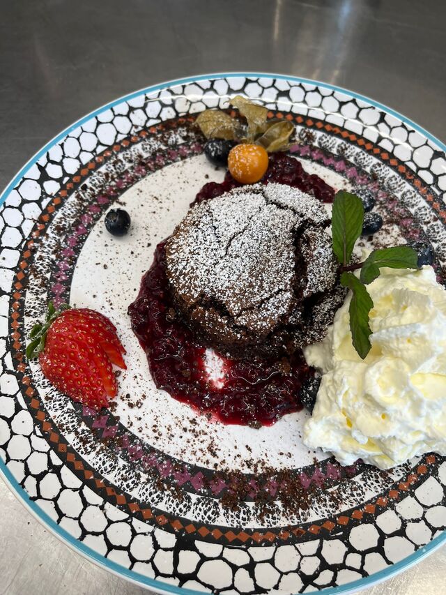 Kokos Kuchen auf himbeespiegel 