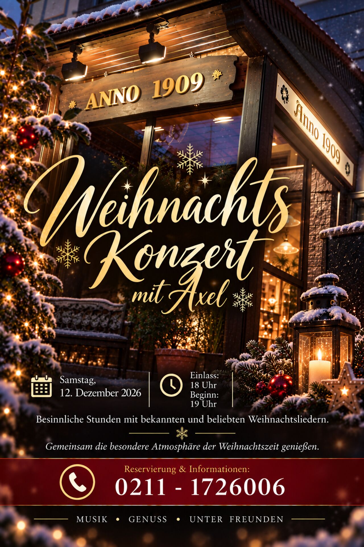 Weihnachtskonzert mit Axel