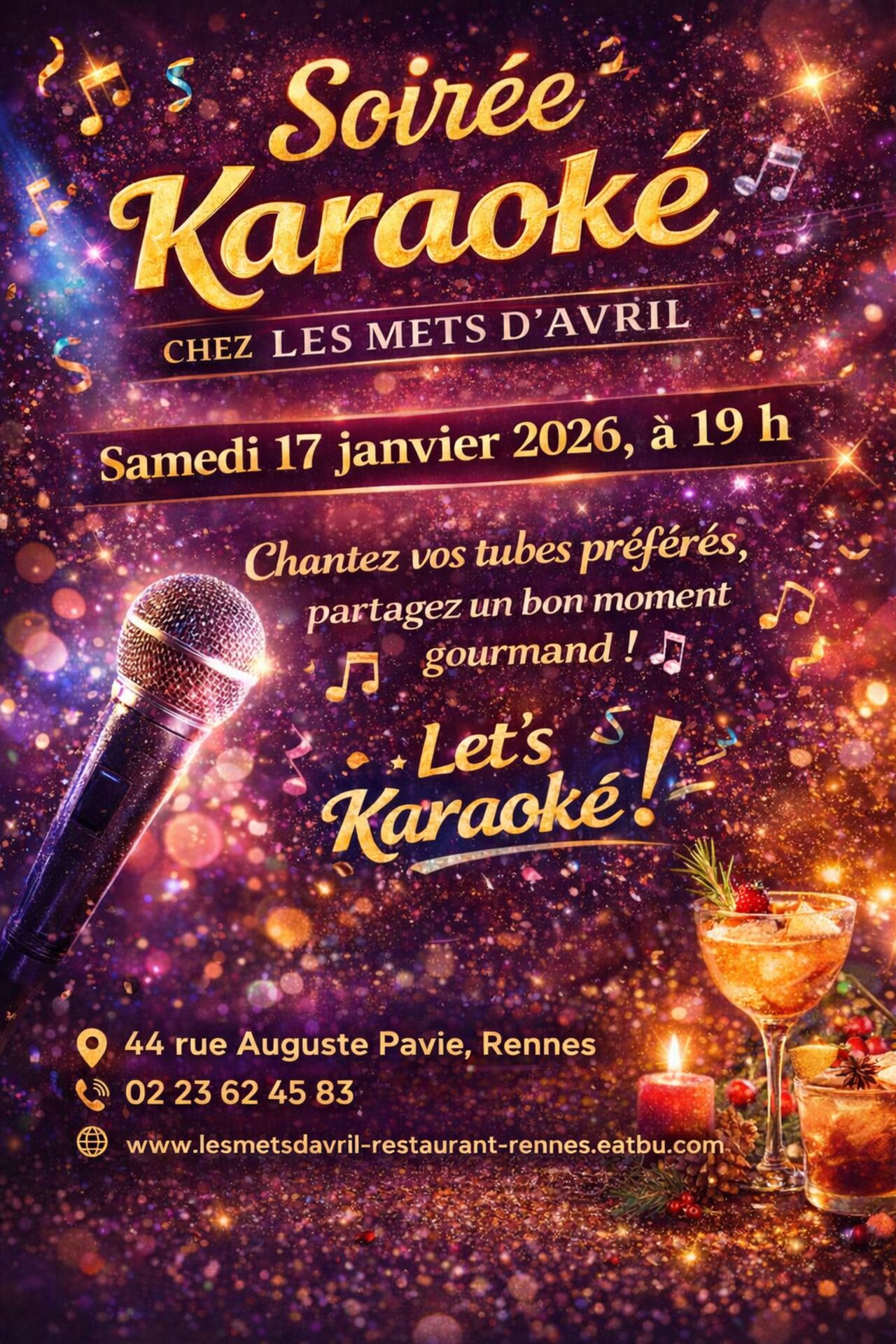 Soirée Karaoké chez Les Mets d’Avril