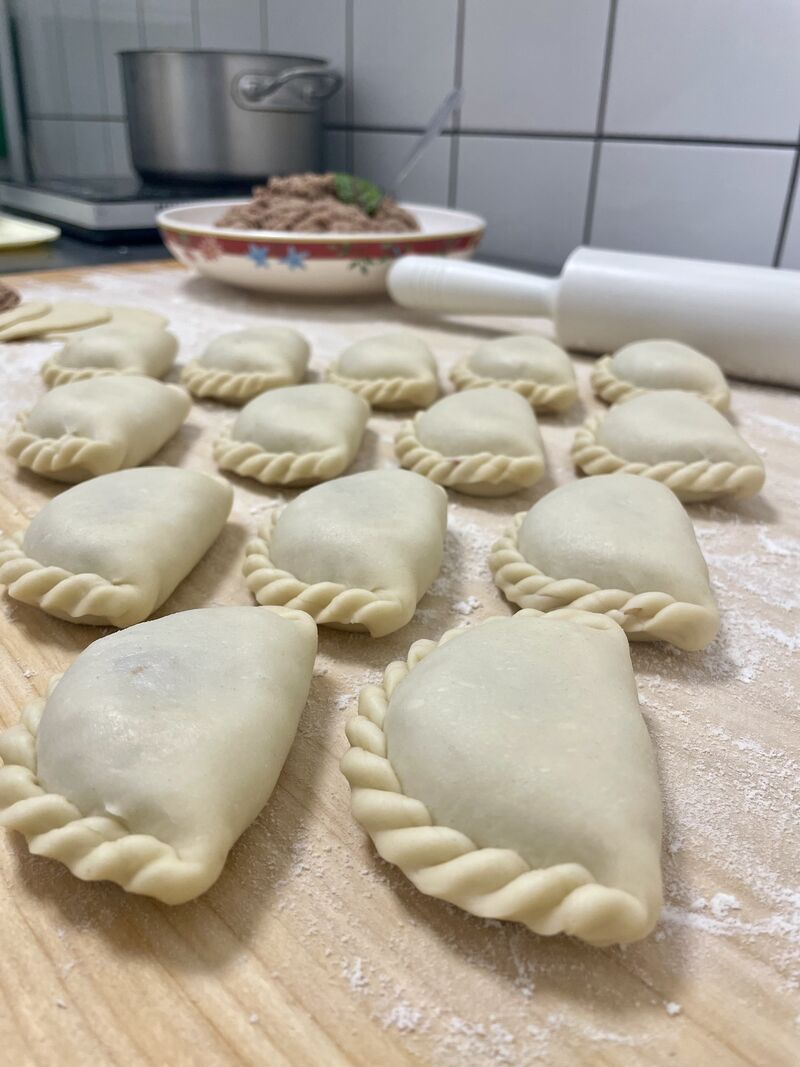 Pierogi z gęsiną 