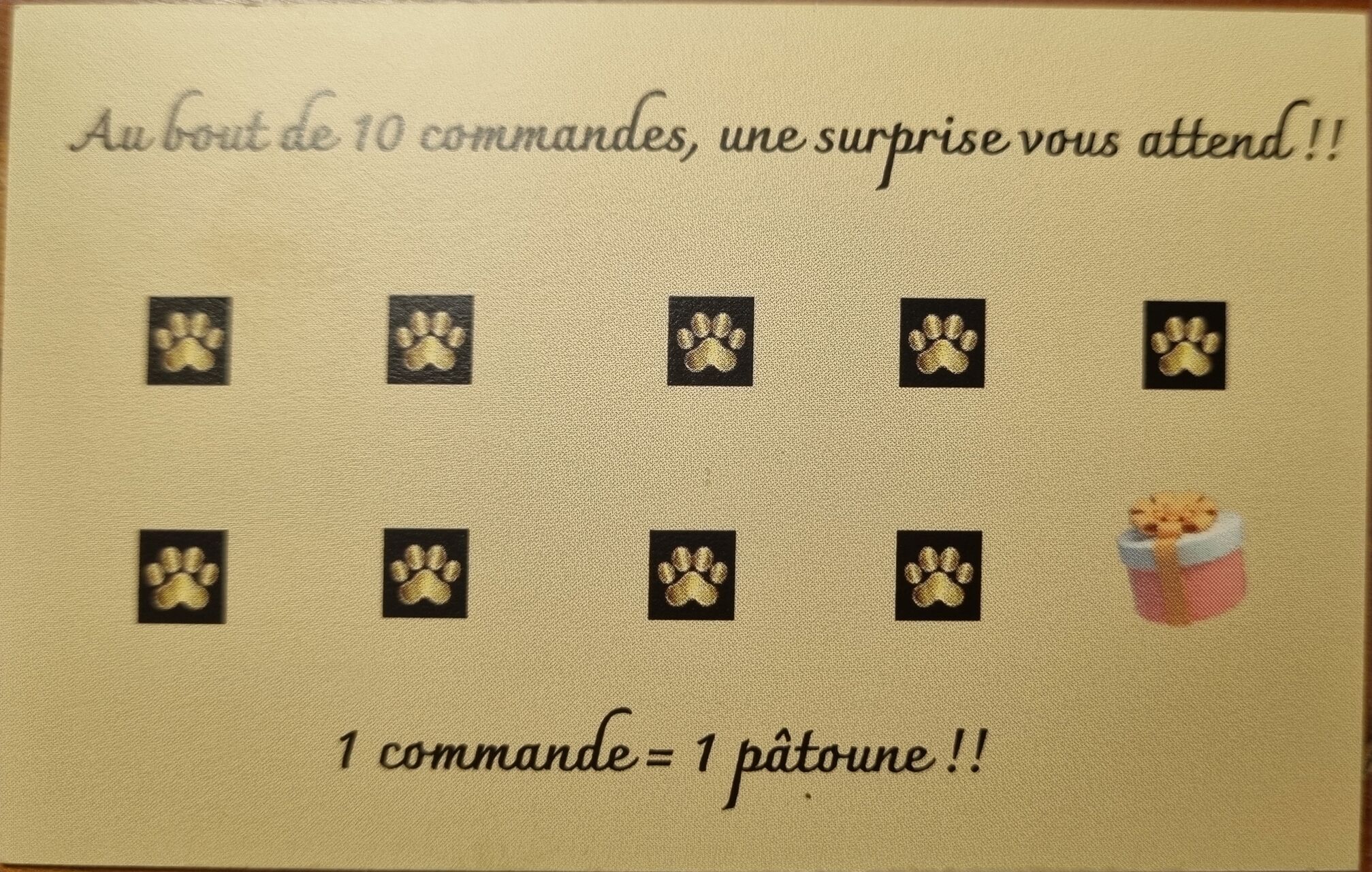 Carte de fidélité !