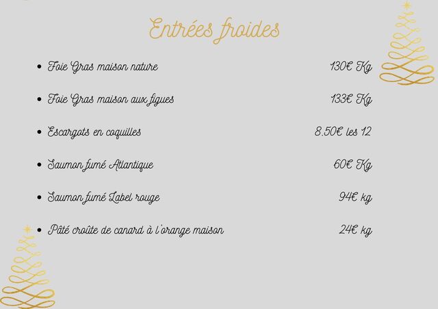 ENTREES FROIDES NOEL 2023