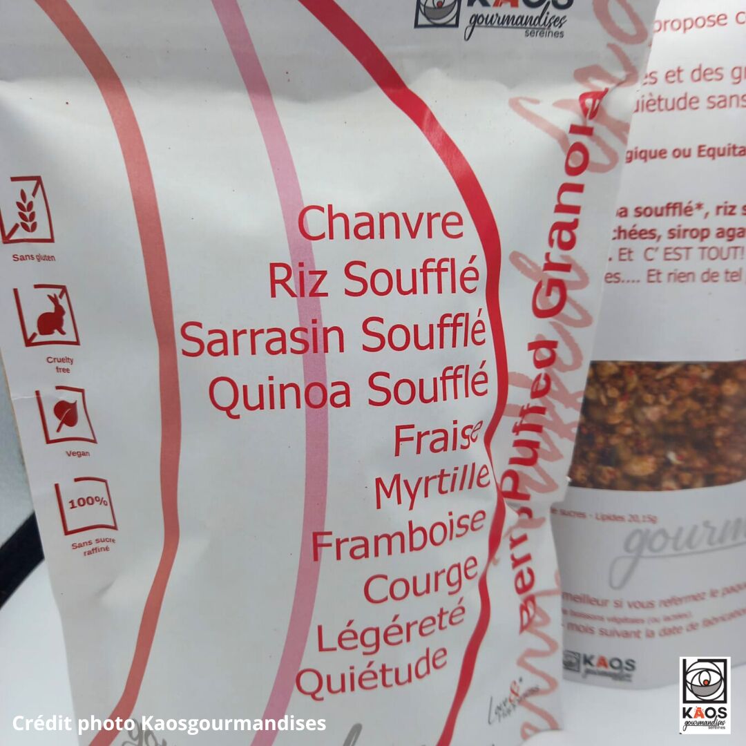 Puffed berry Granola