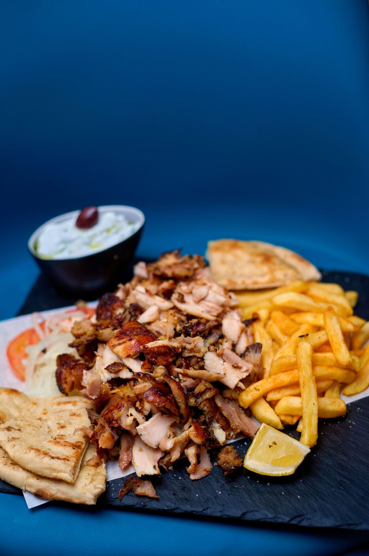 Mix Gyros Teller (Schwein und Hähnchen)