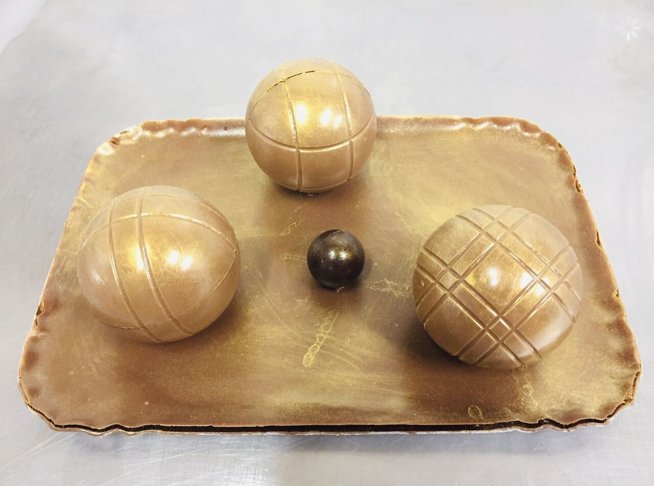 Pétanque en chocolat