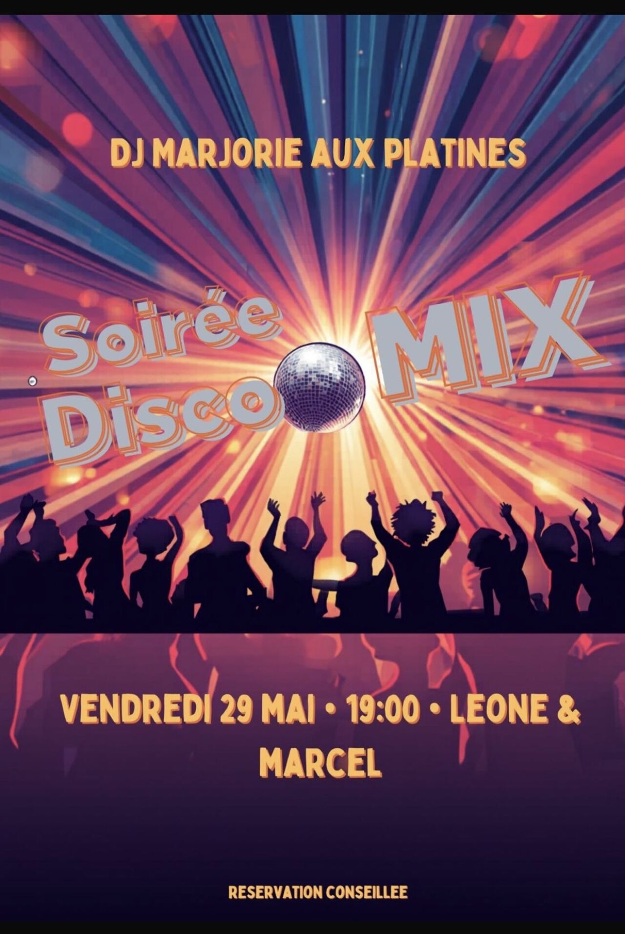 SOIRÉE MUSICALE ANNÉE 80 AVEC DJETTE MARJORIE