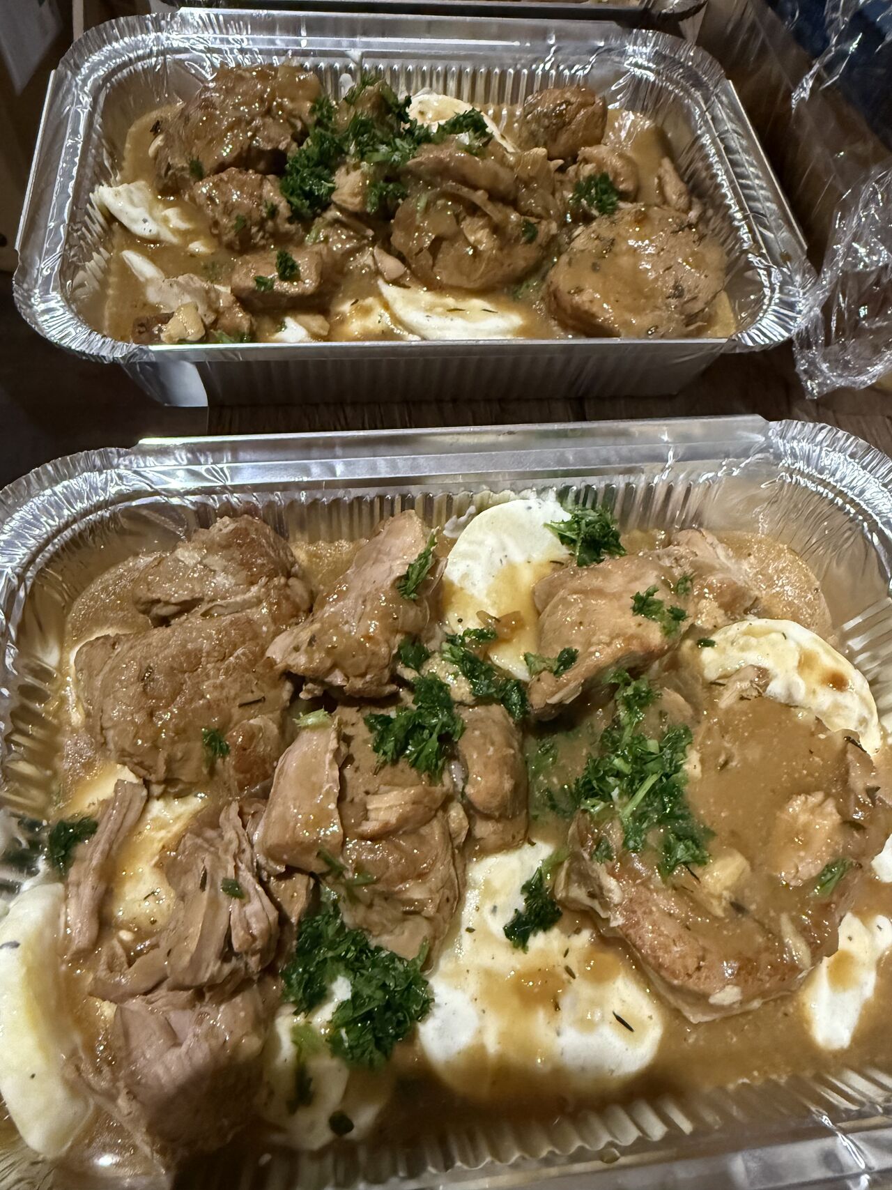 Mignon de veau Sauce brune moutardée et son gratin dauphinois à la truffe ❤️