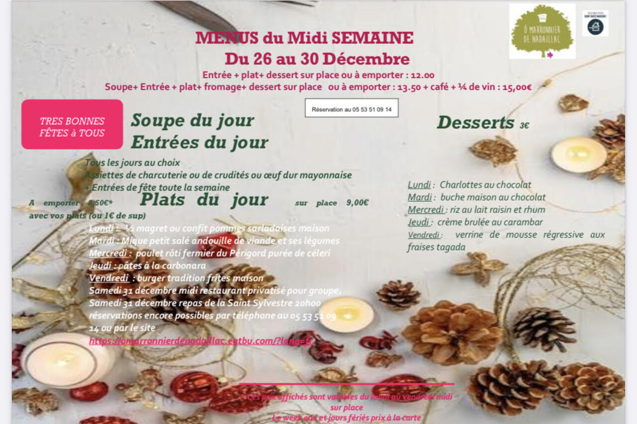 MENU OUVRIER