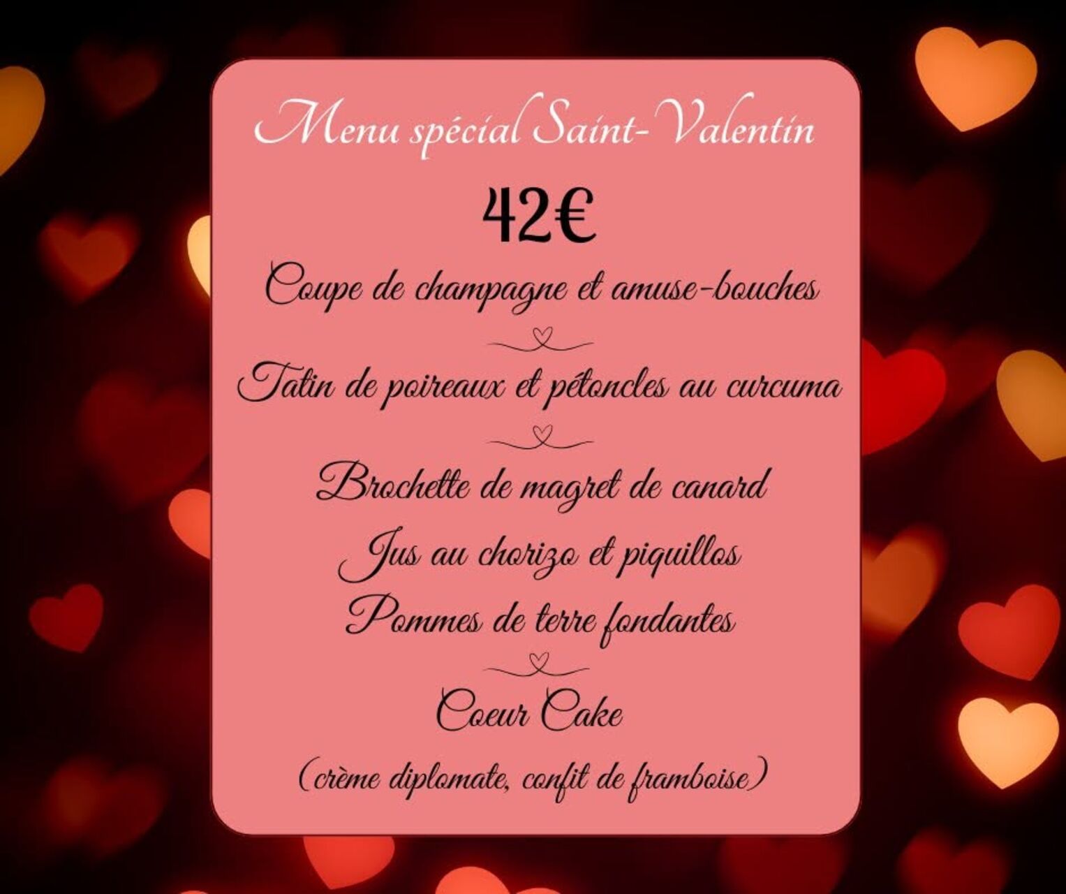 Soirée Saint Valentin