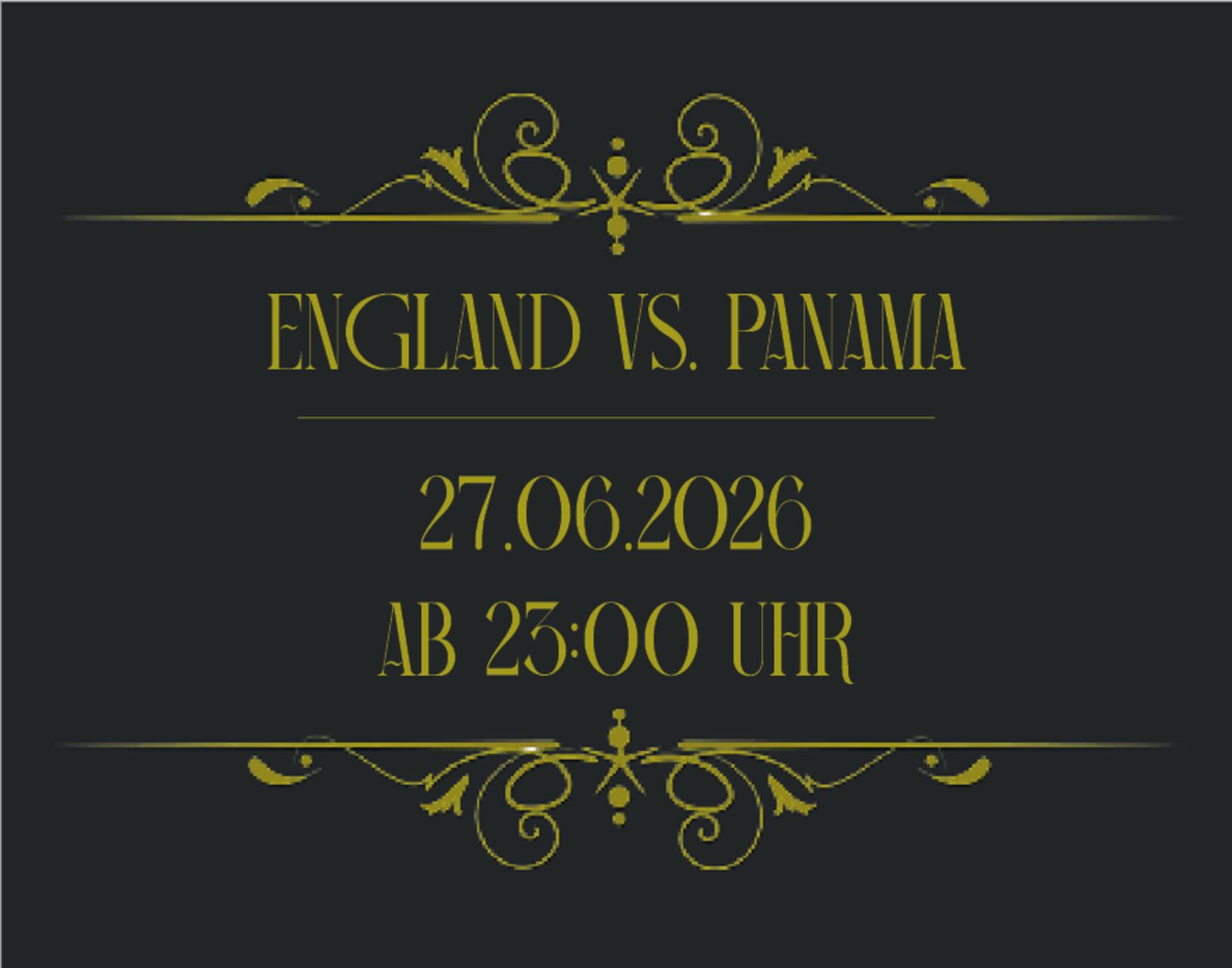 ENGLAND VS. PANAMA