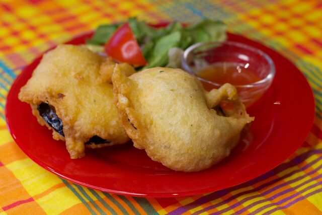 Beignets d'Aubergines au Chorizo 