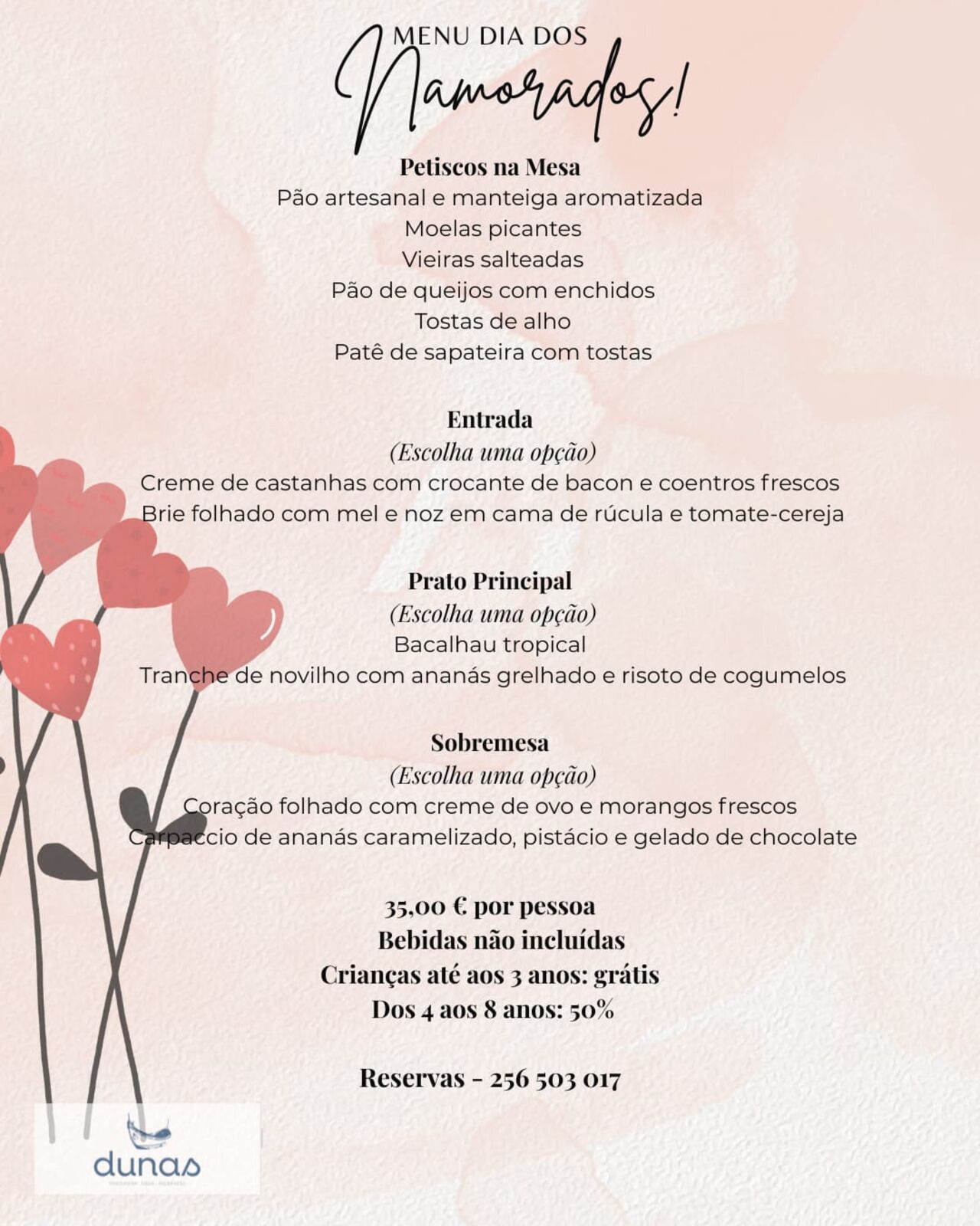 Dia dos Namorados no Dunas Restaurante!