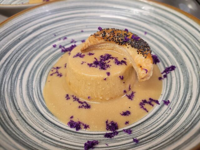 Mousseline de St Jacques et sa crème de langoustine