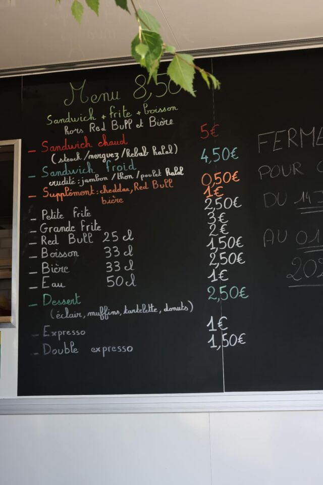 Notre menu
