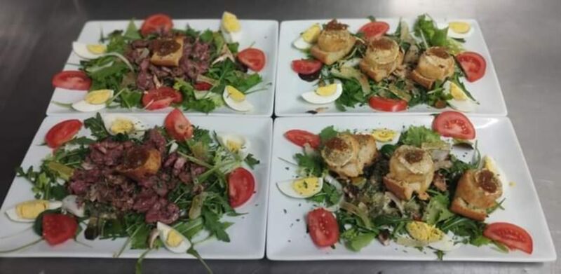 Salades de gésiers et salade de chèvre