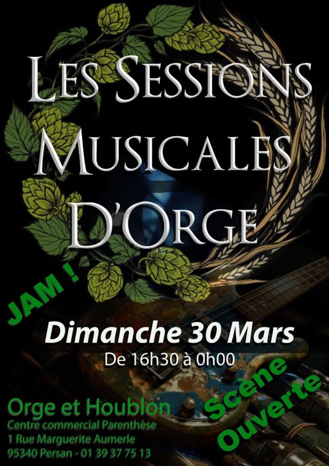 Inédit : Jam session le dimanche 30 mars à 16h30