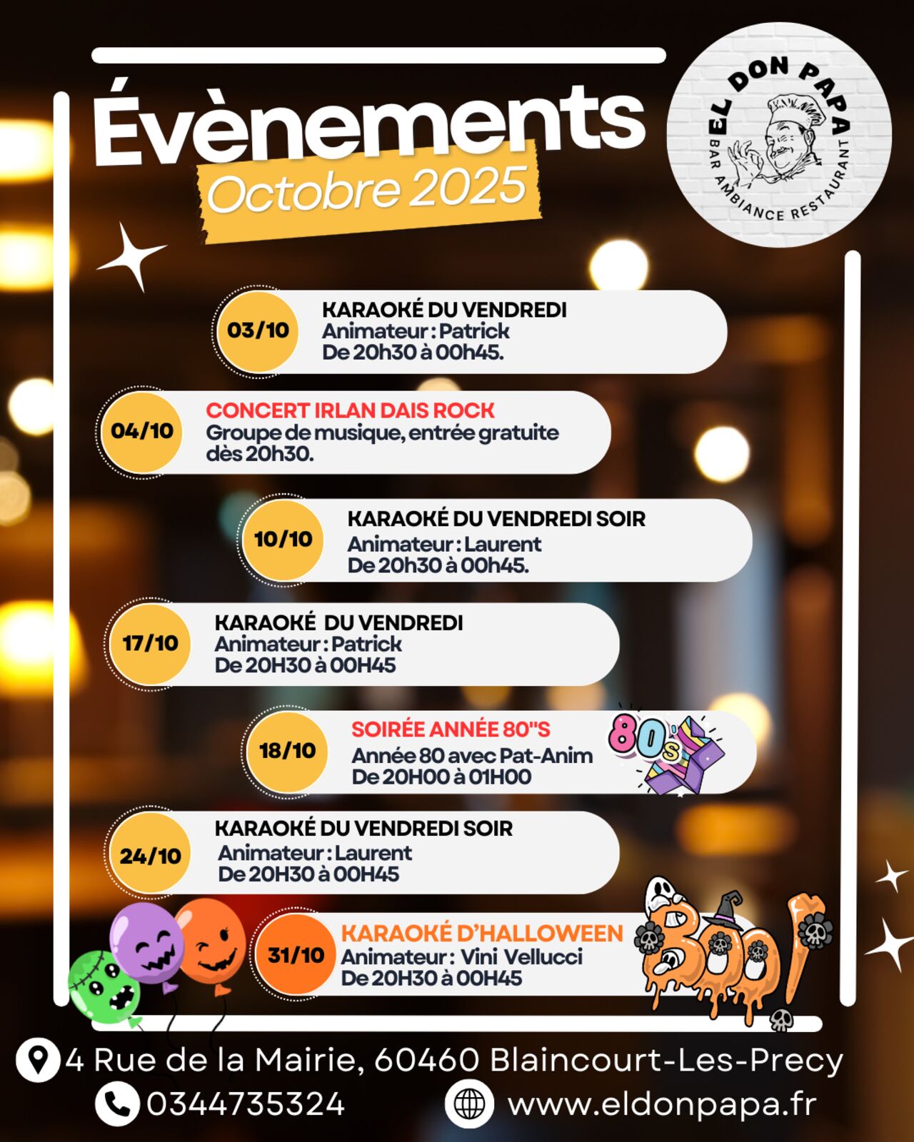 Programme octobre 2025