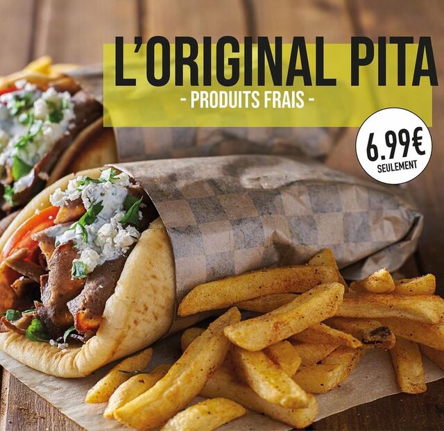 Venez goûter l’original sandwich #pita ? Nos produits sont frais et cuisinés maison.