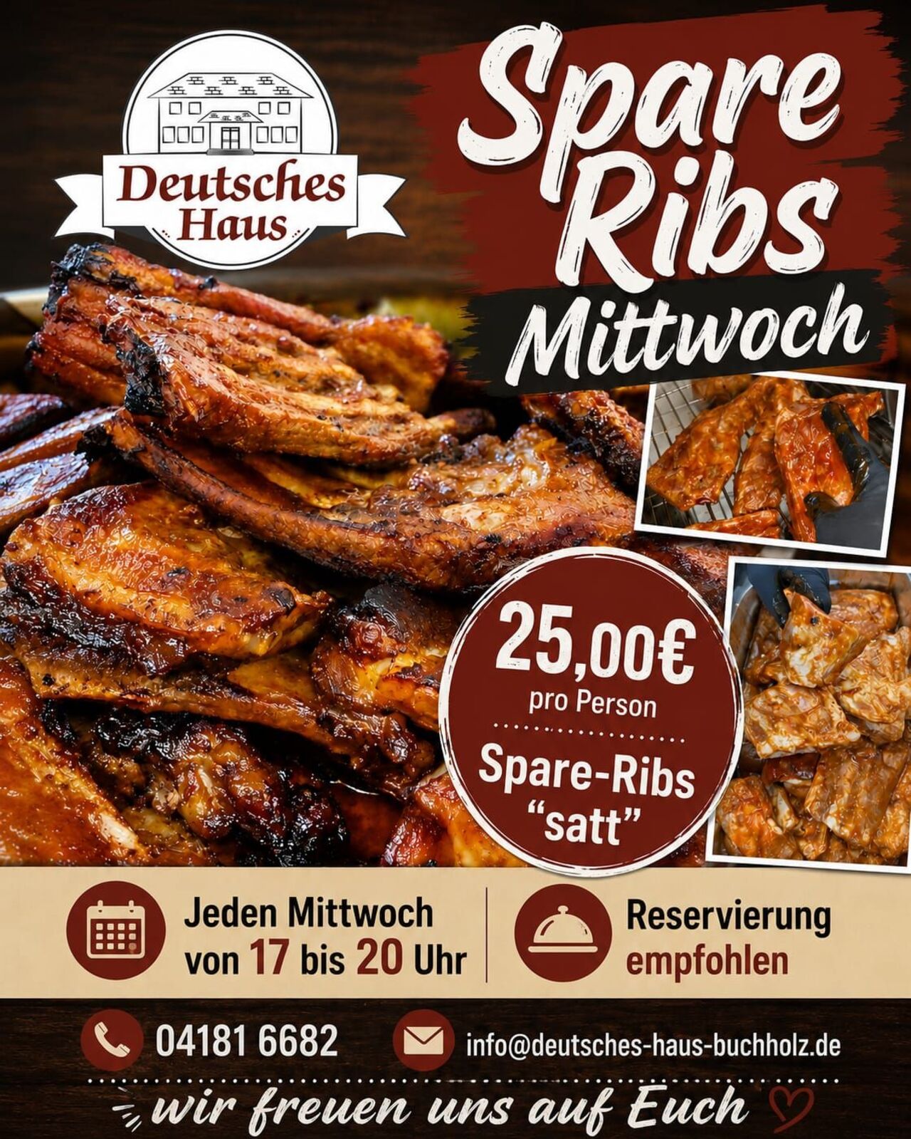 Spare Ribs Mittwoch im Deutschen Haus